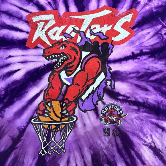 Mitchell & Ness Raptors Tie Dye Tee L Purple NBA - Picture 1 of 9